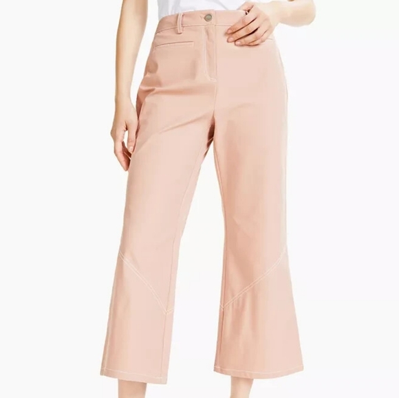 Alfani Pants - Alfani Jungle Breeze Naked Clay Flare Crop Pants